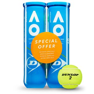 Dunlop - Australian Open Bi Pack Tennis Balls 2x4 yellow