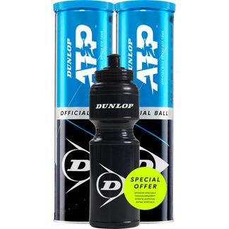 Dunlop - ATP Official Tennis Balls 2x Set of 4 incl. Drinking Bottle