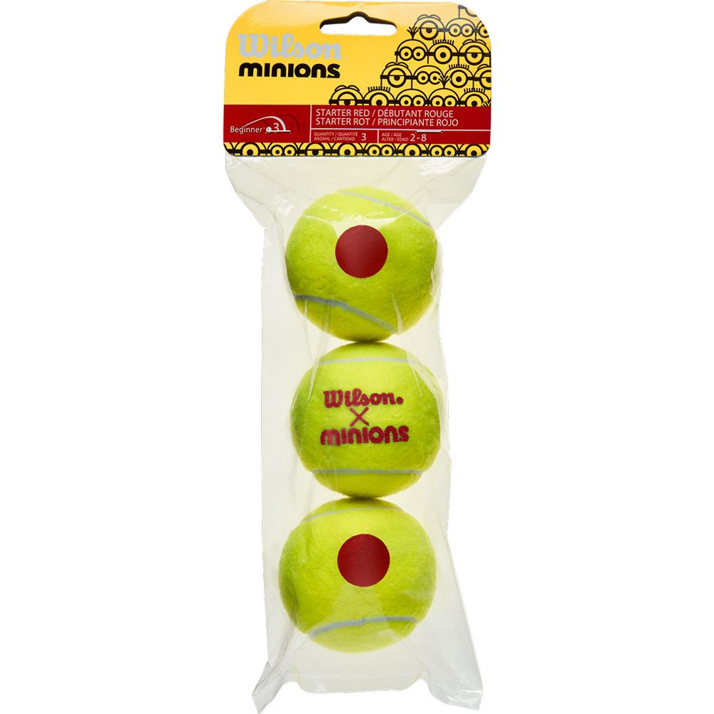 Wilson - Minions Stage 3 Tennis Balls Set of 3 red at Sport Bittl Shop