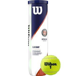 Wilson - Roland Garros Clay Tennisbälle 4er gelb