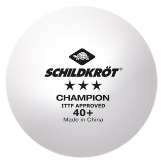 Donic Schildkröt - 3 Star Champion ITTF Poly 40+ Tischtennisbälle 3er weiß