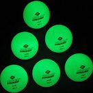 Glow in the dark Poly 40+ Table Tennis Balls Set of 6 green