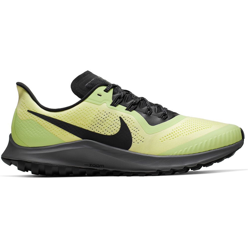 nike running air zoom pegasus 36 in green and white