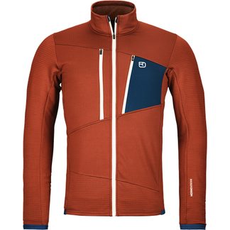 ORTOVOX - Fleece Grid Jacket Men clay orange