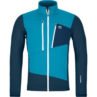 ORTOVOX - Fleece Grid Jacket Men mountain blue