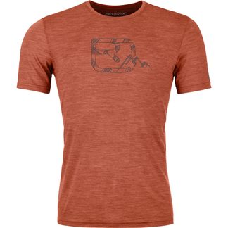 ORTOVOX - 120 Cool Tec MTN Logo T-Shirt Men clay orange blend