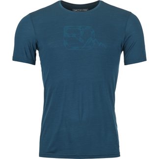 ORTOVOX - 120 Cool Tec MTN Logo T-Shirt Herren petrol blue