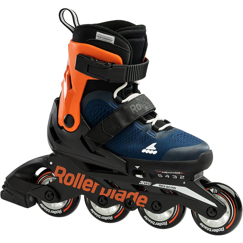 Microblade Inlineskates Kinder blue notte orange