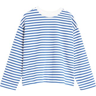 Armedangels - Frankaa Maarlen Stripe Sweatshirt Woman dynamo blue