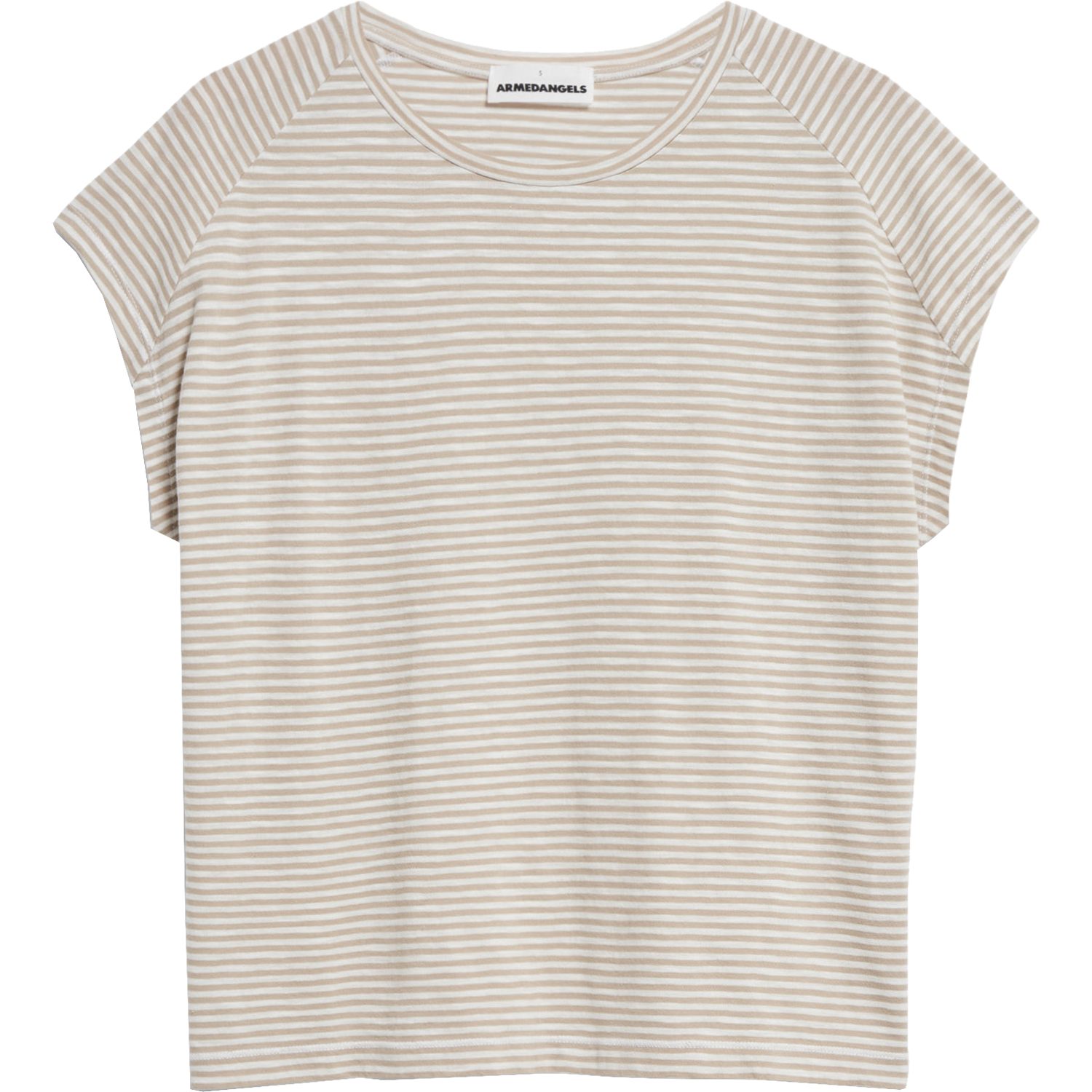 Oneliaa Lovely Stripes T-Shirt Damen sand stone