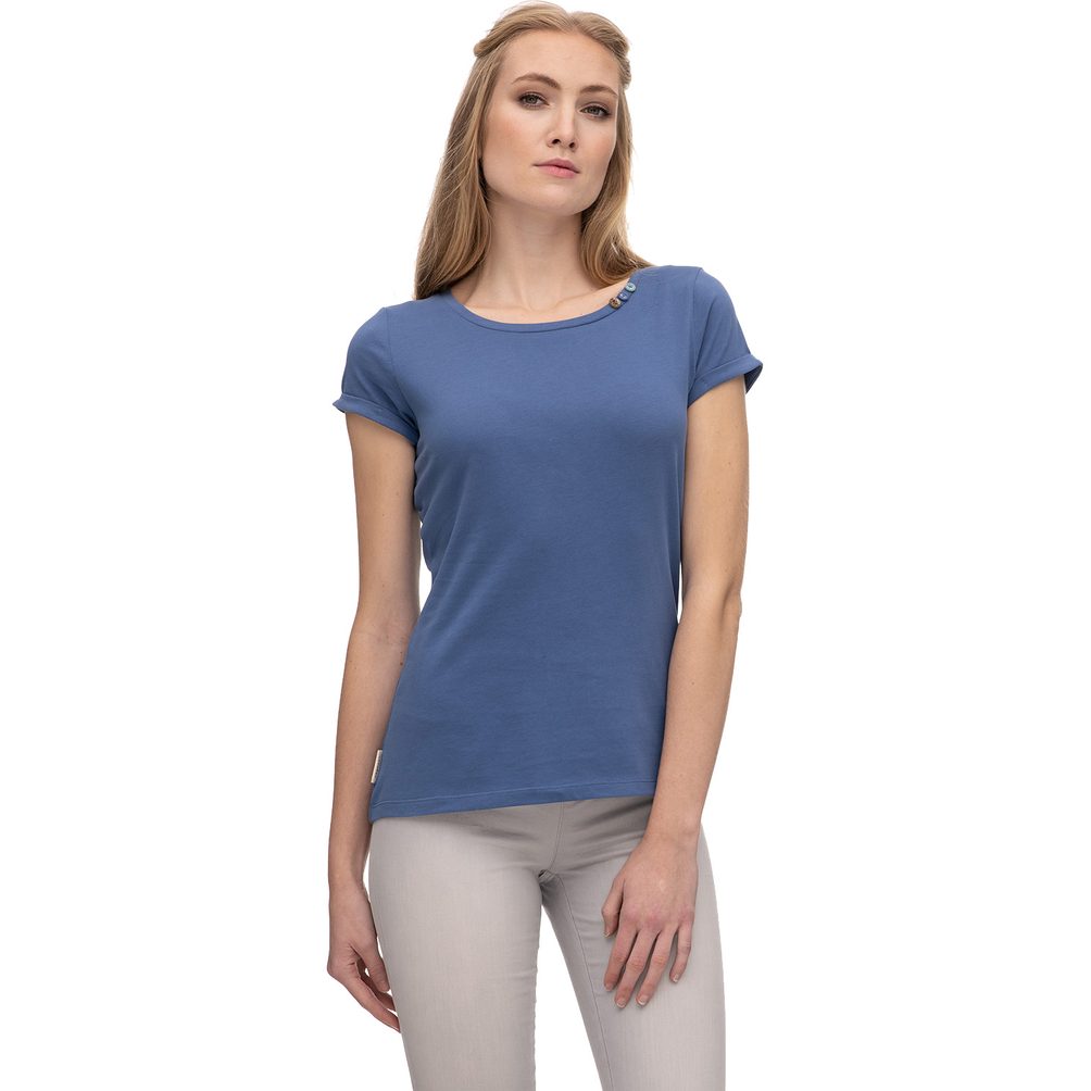 T-Shirt indigo Gots A Bittl blue Florah - Sport Women at Shop ragwear Organic
