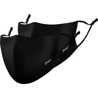 P.A.C. - Lightweight Community Mouth-Nose Masks 2x Pack total black
