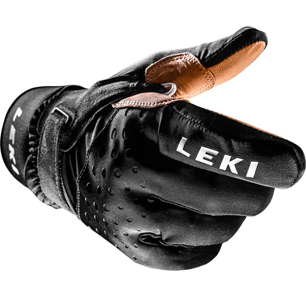 Langlauf Handschuhe mit Trigger S Leki Nordic Race Shark red yellow black 