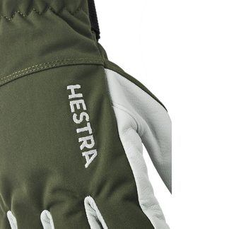 Army Leather Heli 5-Finger Ski Gloves olive