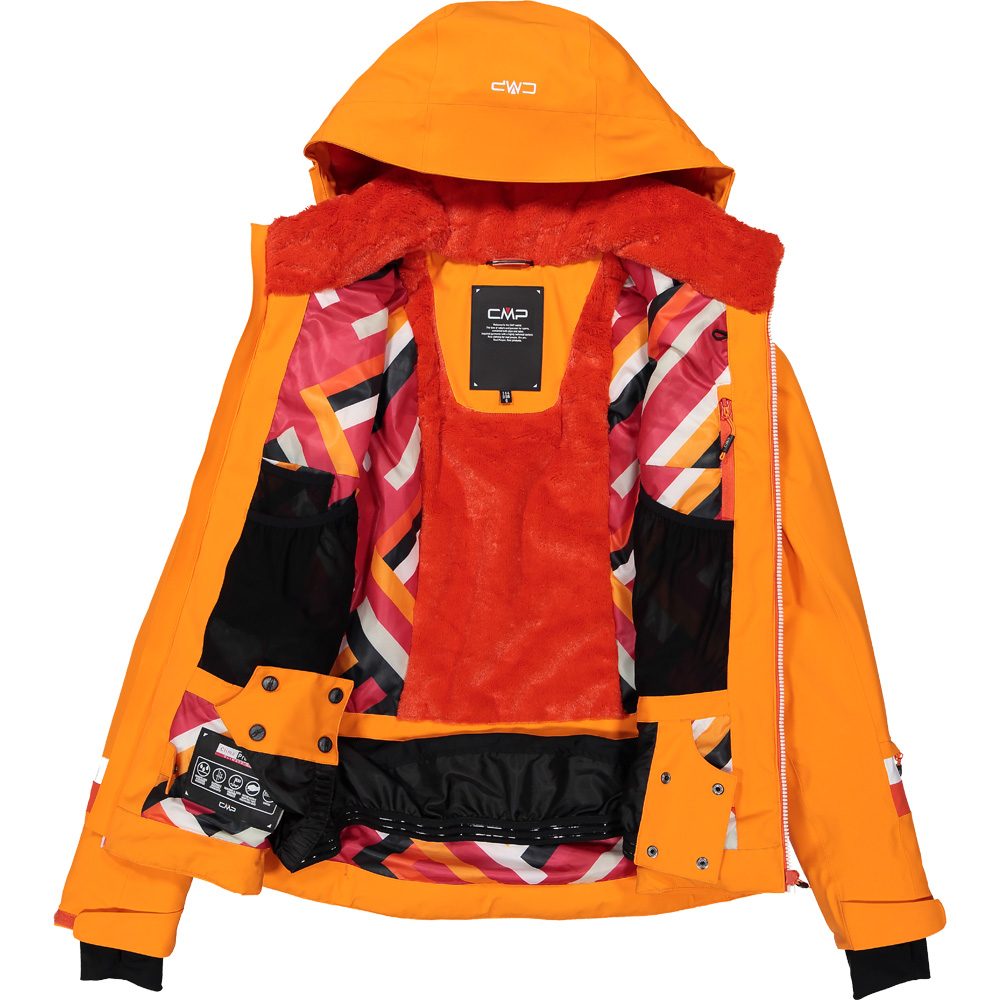 Damen Zip Bittl - Shop Skijacke orange im kaufen Hood Sport CMP
