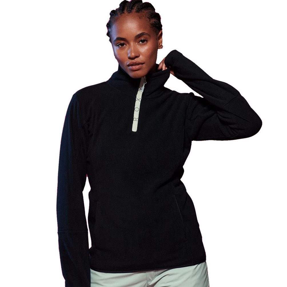 Roxy - Sayna Half Zip Fleece Pullover Women true black at Sport
