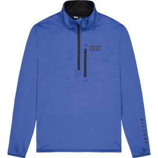 Picture - Bake Grid Fleece Pullover Men deep ultramarine