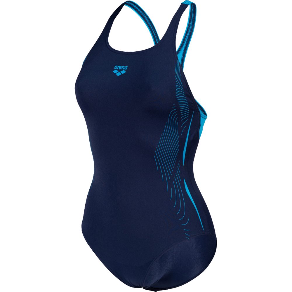 Arena Women's Standard Print Sport Bikini Tie Back MaxLife Swimsuit Top,  Size 30