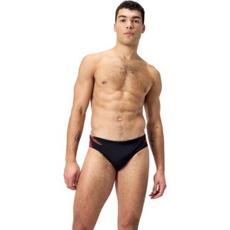 Tech Panel Brief Badehose Herren schwarz