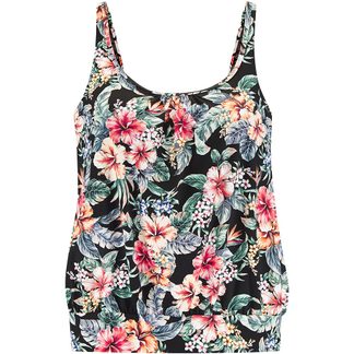 Lascana - Oversize Tankini Top Damen black print