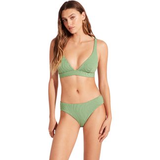 Seafolly - SecondWave Longline Tri Bikini Top Damen palm green