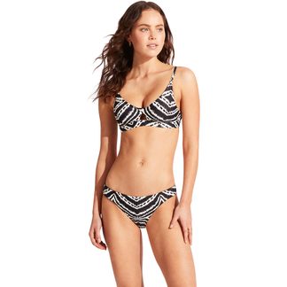 Seafolly - Zanzibar Twist Front Bralette Bikini Top Damen schwarz
