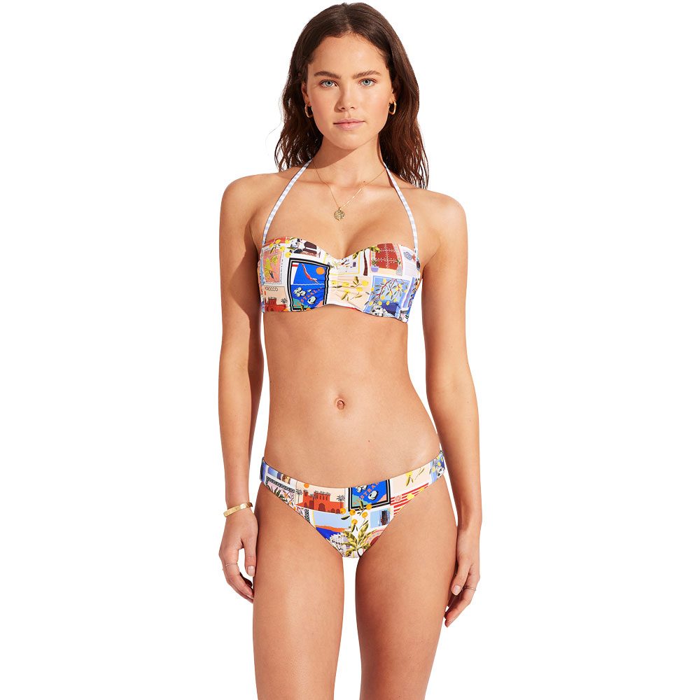 Shop blau Bustier Bikini Sport Top Seafolly im kaufen Damen Bandeau OnVacation - Bittl