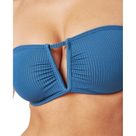 Wave Shapers Stripe Bandeau Bikini Top Women real teal