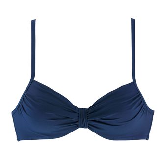 Bikini Bügeltop B-Cup Damen nachtblau