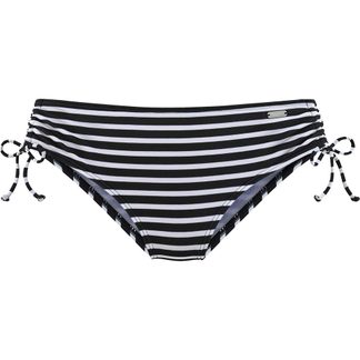 Lascana - Bikinihose mit Raffung Damen schwarz weiß gestreift