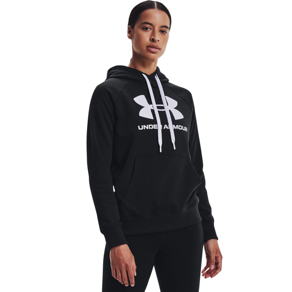Shop im Logo Armour Rival Hoodie Under schwarz Fleece kaufen Bittl - Damen Sport