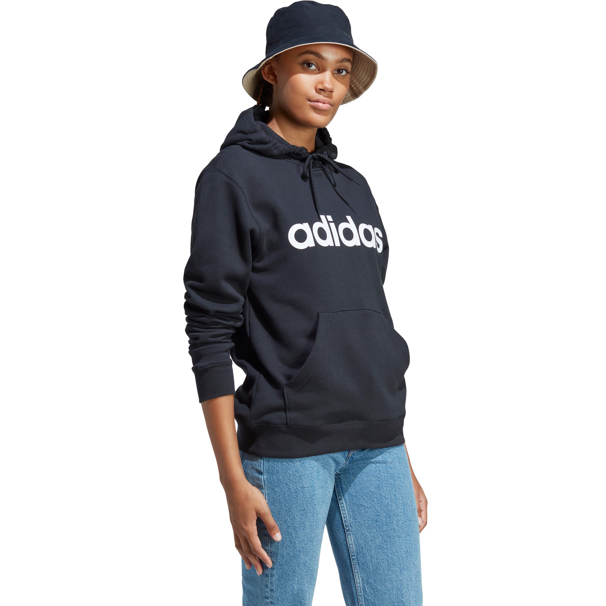 adidas - Essentials Linear Hoodie Women black