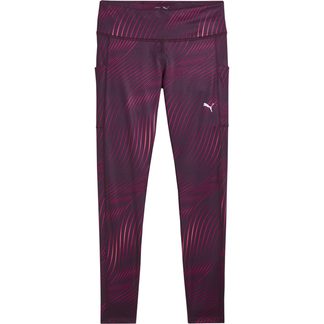 Puma - Run Favorites Velovity Fleece AOP Tights Damen midnight plum