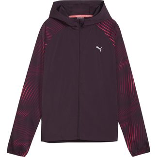 Puma - Run Favorite AOP Woven Sweatjacke Damen midnight plum