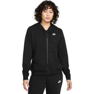 Sportswear Club Fleece Sweatshirtjacke Damen schwarz