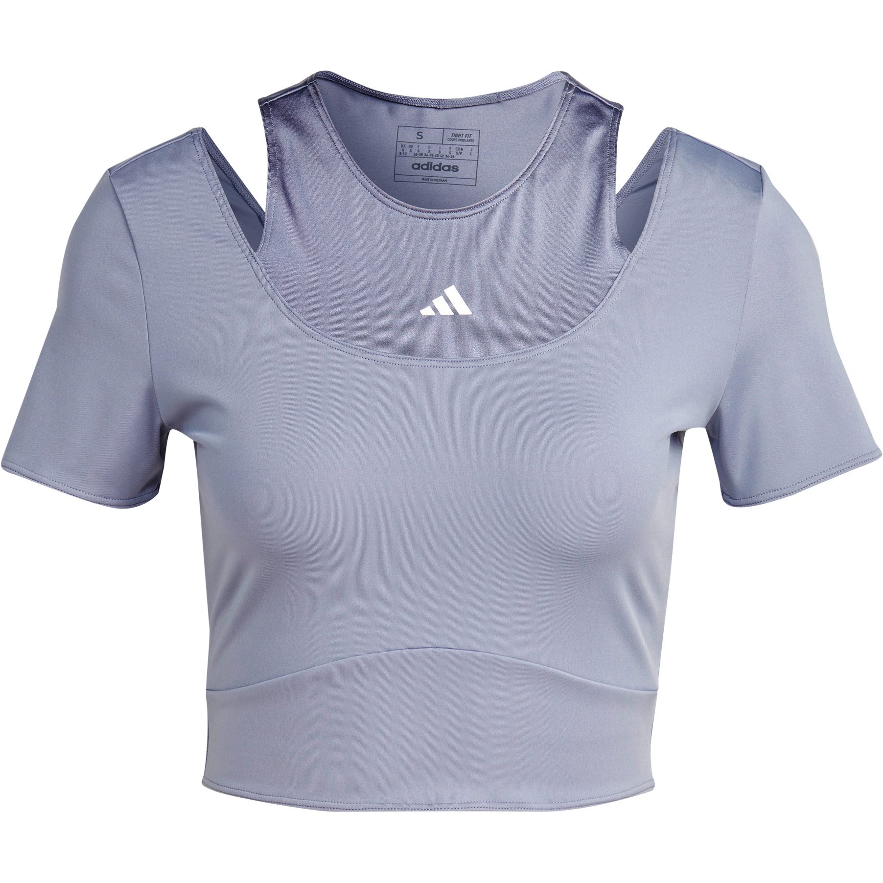 adidas - HIIT Aeroready Crop Training T-Shirt Women silver violet at Sport  Bittl Shop