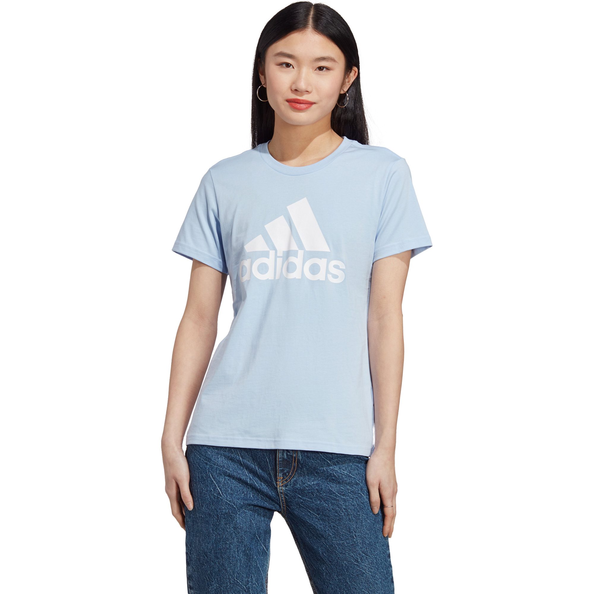 adidas Loungewear Essentials Logo T-Shirt Damen blue dawn kaufen im Sport Bittl Shop