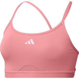 adidas - Aeroreact Training 3-Stripes Sports Bra Women semi pink spark