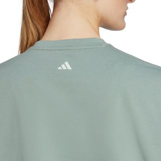 Yoga Studio Crop Sweatshirt Damen silver green
