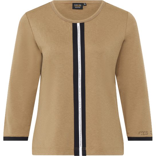3/4 Arm T-Shirt Damen camel