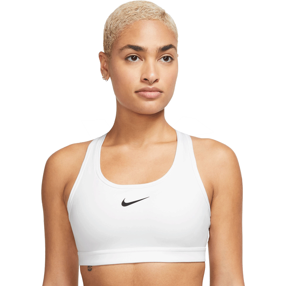 Nike - Swoosh Medium Support Bra Women white at Sport Bittl Shop