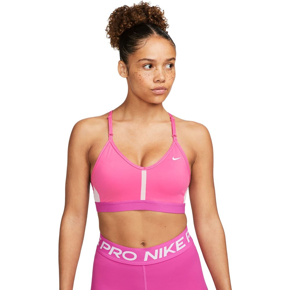 Nike - Dri-Fit Indy V-Neck Sports Bra Women pinksicle at Sport Bittl Shop