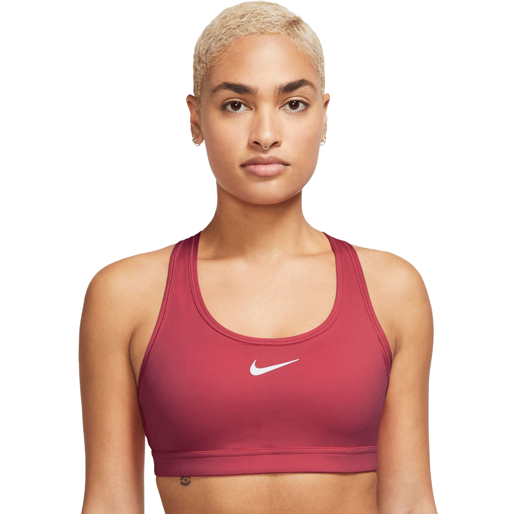 Nike - Swoosh Medium Support Bra Women fusion red at Sport Bittl Shop
