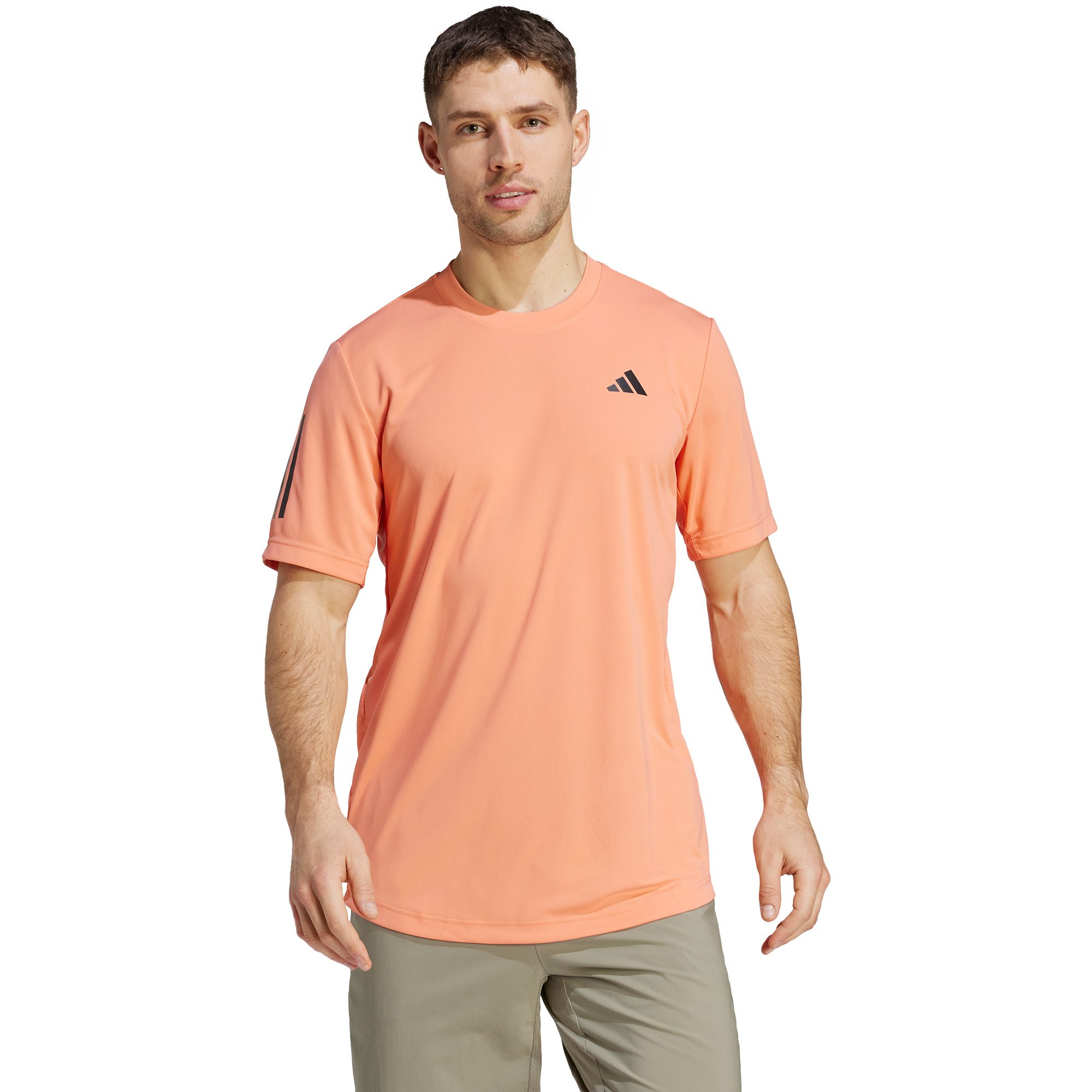 coral Bittl adidas Sport at Shop Club T-Shirt fusion Men 3-Streifen Tennis semi -