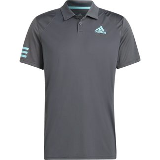 adidas - Tennis Club 3-Streifen Poloshirt Herren grey six