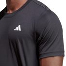 Club Tennis 3-Streifen T-Shirt Herren schwarz