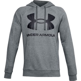 Under Armour - UA Rival Fleece Big Logo Hoodie Herren pitch gray light heather