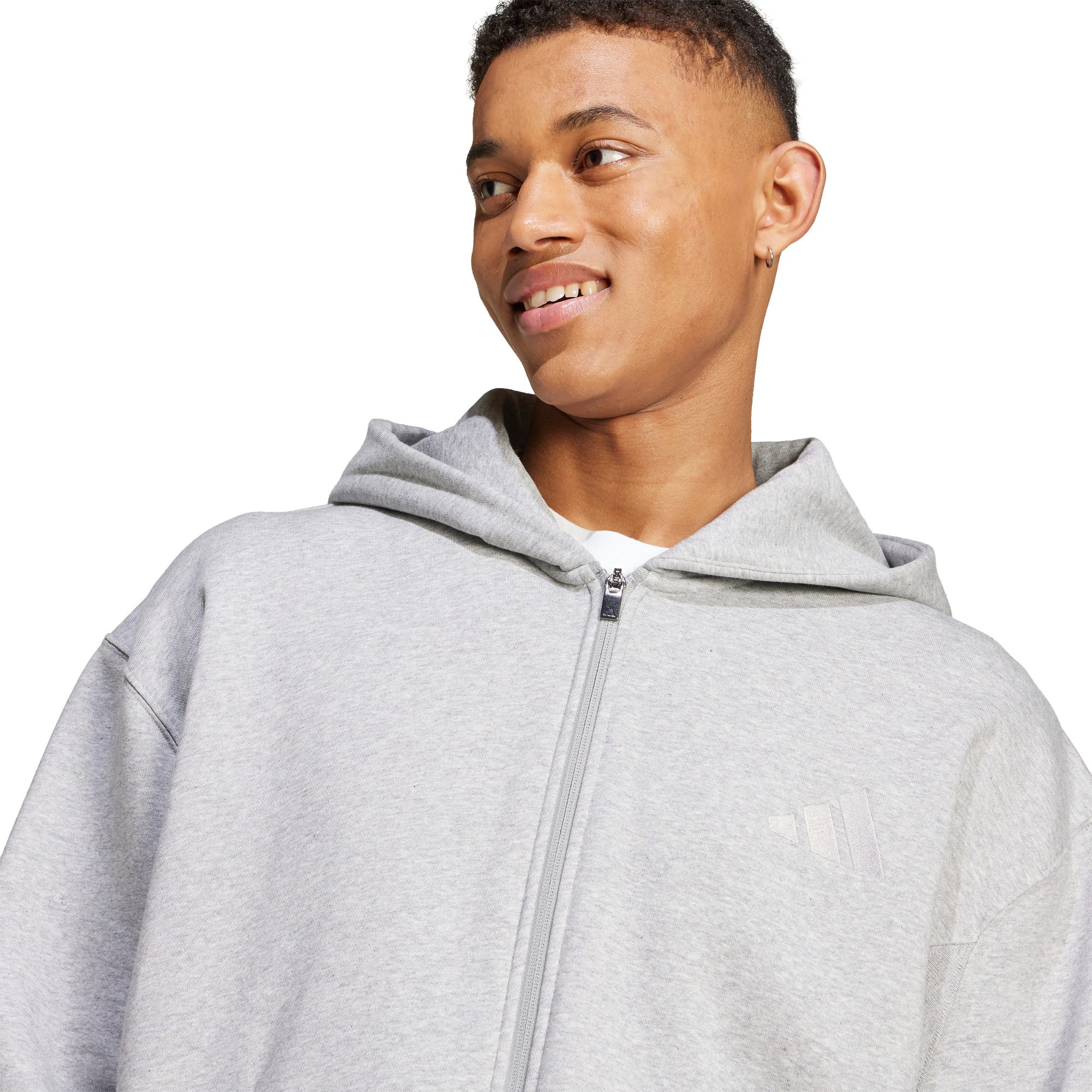 Dark grey adidas zip hoodie clearance