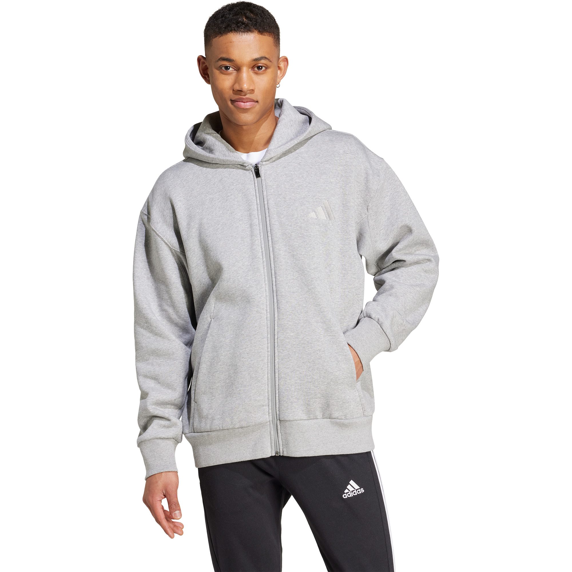 Adidas sweatjacke herren grau deals