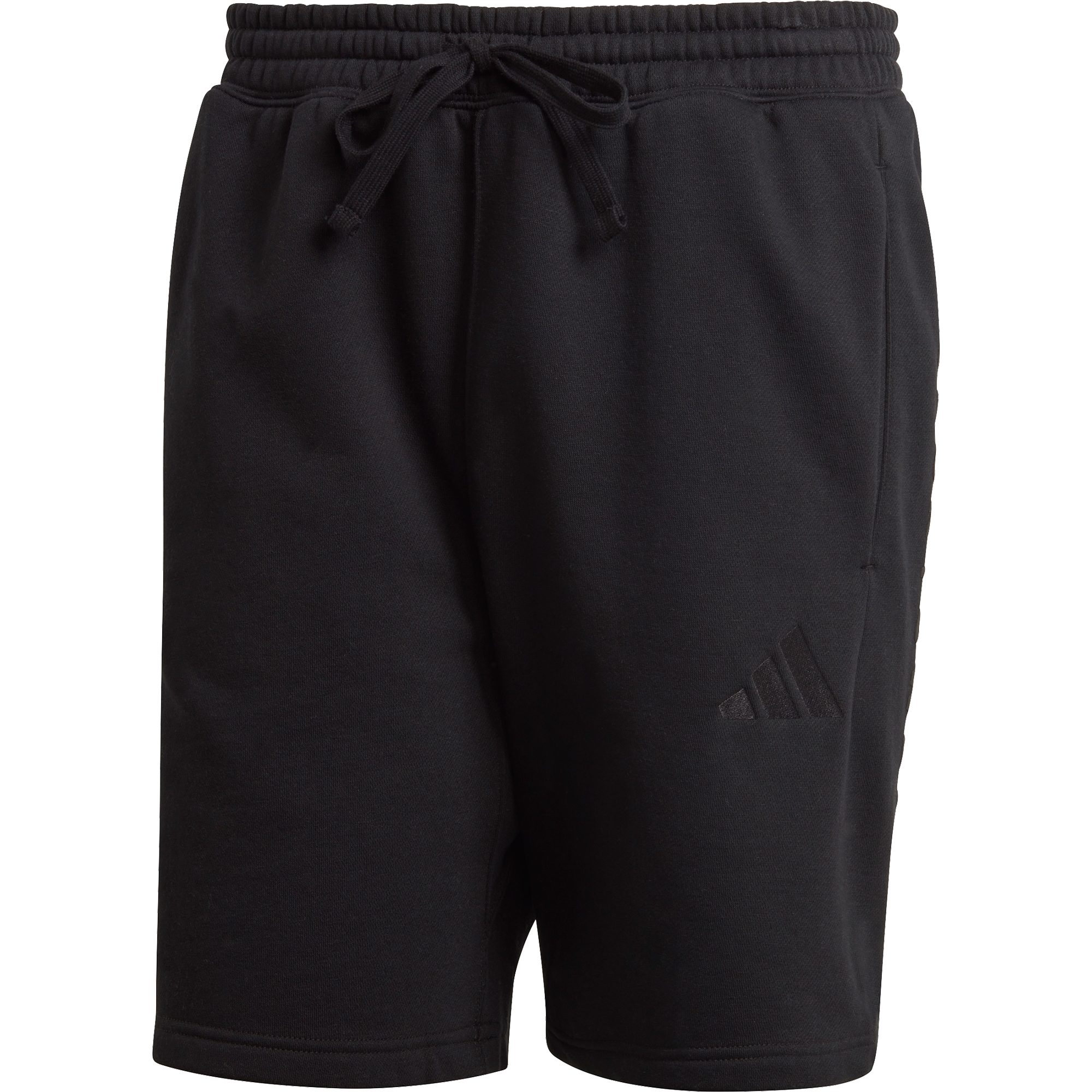 Black adidas fleece shorts best sale
